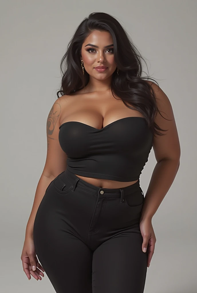 Indian beautiful actress Madhubala sexy curvy plus size body beautiful actress wearing printing crop short blouse Loose Drawstring Wide Waistband Plus Size Cargo Pants in kashmir greenland, camera front facing, smilling face, head to toe view, full body shot, hourglass body shape, curvy plus size body, thick thighs, bigger thick fleshy hips, fleshy thighs, m-cup breasts, full body view, head to to view, full body shot, beautiful curves, curvy model, attractive curves, attractive feminine curves, gorgeous woman, kashmir greenland background,