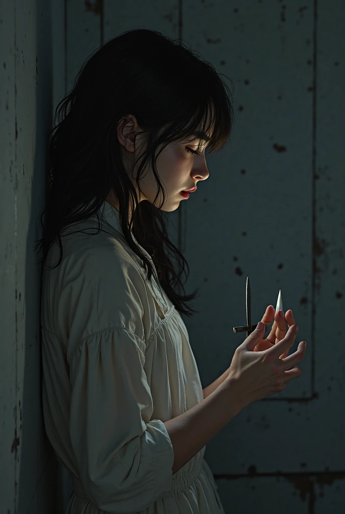 ((Best quality, 8k, 32k, Masterpiece, UHD:1.2), "Transform the setting into a haunting scene straight out of a horror movie. In the center, a girl stands, surrounded by ghostly apparitions lurking in the shadows. The atmosphere is thick with a swirling, smoky haze that adds to the eerie ambiance. The ghosts, barely visible, have malevolent expressions and are shrouded in darkness, making their forms indistinct and unsettling. Their eyes gleam with a spectral glow, and their whispers fill the air with an otherworldly chill. The girl, looking fearful yet determined, stands her ground as the supernatural entities close in. The scene exudes a sense of dread and suspense, capturing the terrifying moment when the living confront the spectral horrors of the night." ((smoke)) ((shadow)) ((scary Shadow))