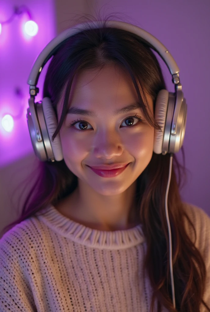 pretty young 16 year old Asian mix white girl playing PC games taking a selfie cute