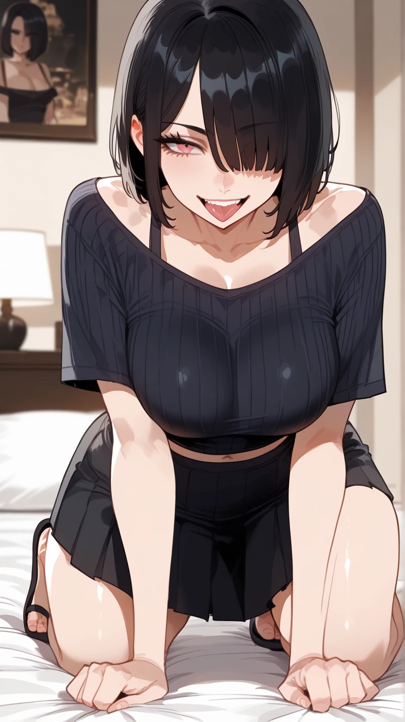 tareme,(short wavy hair:1.1)realistic anime,,black hair,mature woman kneeling at restroom,mature face,curvy body,excessive cum,heart pupils,sweaty,(red elegant dress),(happy and aroused:1.4),at restroom stall,toilet,bukkake on head,,cum on hair,bukkake on face,(mole under eye),eyeliner,eyelash,face focus