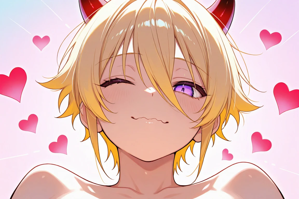 masterpiece, yandere, detailed eyes, detailed pupils, kirisame marisa, large breasts, yellow eyes, blonde hair, braid, (heart pasties), nude, white panties,  (skimpy outfit), round pupils, smile, teeth