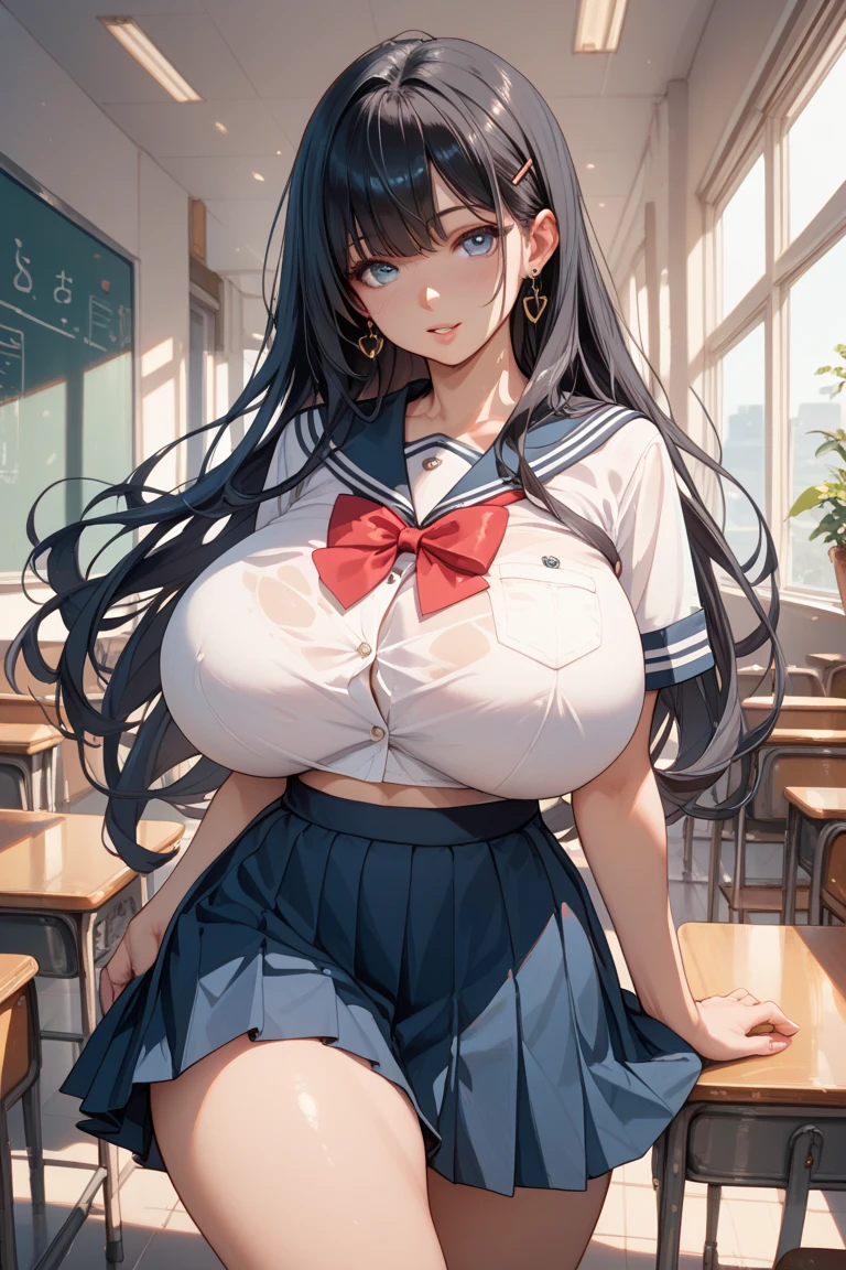 Perfect human body，Mature and intellectual woman， (very highly detailed background，liveroom), college aged，Student council president，long whitr hair，鎖骨，Colossal tits，Indecent expressions，sharp look，(Blushlush:1.2),Pubic hair shows through，