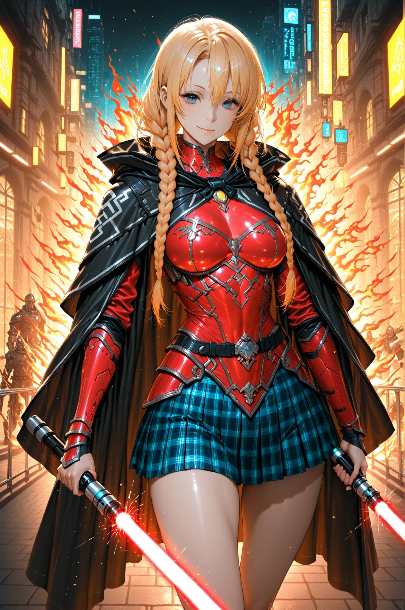very big tits ((Masterpiece, The best quality)), illustration, 8K ultra detailed, realist, clear focus, Very detailed, Professional lighting, colorful details, Rainbow color break, high rise factory, large mechanical robot structure, tablet, computer, ((glow)), intricate details, shitu-mecha, 1 girl, mecha, belly button, color image, (cyberpunk), (redder hair: 1.2) big tits very sexy very big tits extremely big tits big cameltoe cameltoe cameltoe big cameltoe big,yellow red hair,Yellow hair, ((techpriest)), mechanical arms, obtained mechanic, Big fully naked. ((washed up red flowing modest ornate hooded technopriest dress, Dirty (red robes with oil stain)))