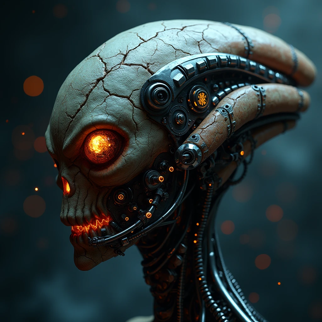 Una obra maestra, Estilo Giger surrealista, ethereal painting of a goddess of death, Su rostro envuelto en un velo de sombras, head painted like a skull skeleton, muerte, flores negras, Estilo mexicano, cuerpo completo, fantasy, elegante, Altamente detallado, Pintura digital, Artstation, Arte conceptual, Suave, sharpen focus, 4k, Cinematographer, fotorrealista, detailed illustration cute digital painting, Soft lighting, isometric style, retro aesthetic, 4k-resolution, Photorealistic rendering, Serpientes, acentos amarillos , labios rojos