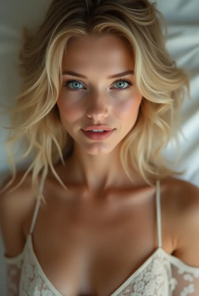 Solo Selfie, huge ass, ((gorgeous)), ((huge tits)), close up, seductive face, face and eyes:1.2, different hair and bodies:1.2, ((wearing blue wool bra)), deep neckline, galanteo, fiesta:1.4, 8k, ultra detailed, (masterpiece) Very detailed face, seductive, (voluminous and messy blonde hair), (((very short stature))), very dark bedroom, (((very mature face of a 5 years old milf))), (((she looks very naughty and provocative))), smiling evilly, evilly expression, evilly look, (((little head, round head))), (((very wide hips))), (((she looks very naughty))), smiling evilly, evilly expression, evilly look, evilly pose, (((very short legs))), she is a blonde midget, very evilly laugh, (((Grand Hotel room))), (((there is a blue maid uniform on the bed))), (((very fat hips))), (((She is the height of an elementary school girl., but the face of a 50 year old woman))), (((she wants to have sex with the viewer, she is very libidinous)))