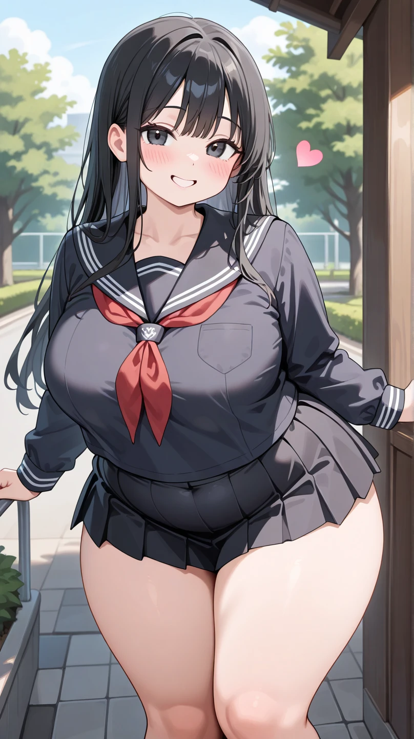 One Girl,{Knee-high socks}、(((Wide Hips)))、 (((Thick thighs)))、((Big Ass))、(Big Breasts) Embarrassed look,shortstack、whole body、Sexy pose。Classical Maid、(White headdress)、(White frilly apron)、((Long skirt))