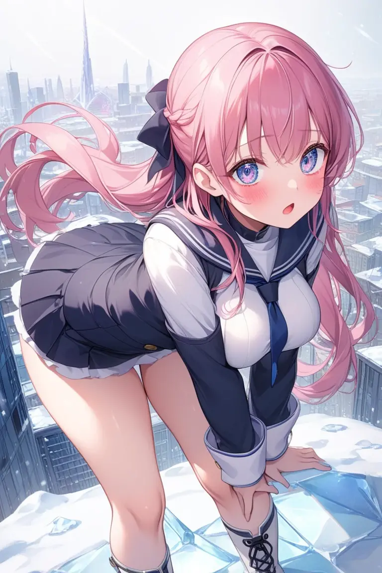 (1 girl),(high quality), (High resolution), (extremely detailed), (8K),(lower body shot),(She is wearing panties under her school uniform and short navy pleated skirt.),(wearing black knee-high stockings)not wearing shoes,perfect writing,(Beautifully erect nipple shape:1.2),High resolutionの美しい目,(neutral white lighting:1.2),Dancing in another world with strong winds