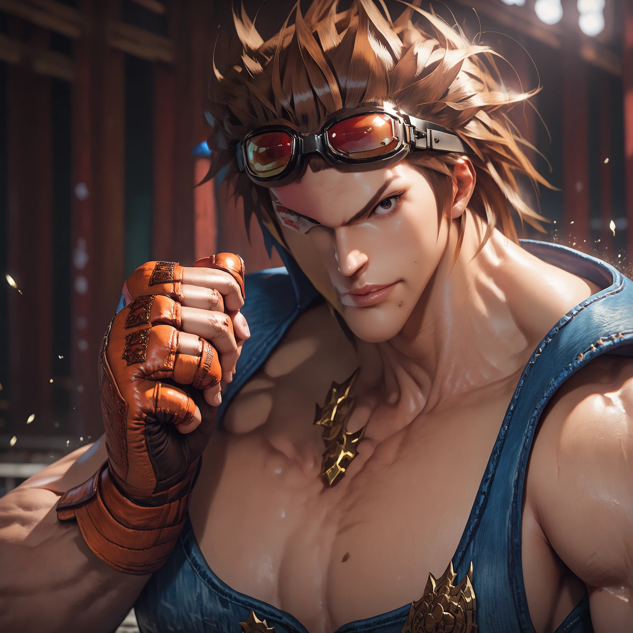 (masterpiece, Highest quality:1.2), Cowboy Shot, alone, Men's Center, One boy, sky \(Kingdom hearts\),Muscular body, Hall々A muscular body, Hall々A clean-cut appearance, Muscular arms, Muscular legs, only a main part, Trapezoidal fuselage, Rugged body, Muscular body, Round and fleshy pectoral muscles, Defined Abs, Defined Weapons, defined legs, Flex your muscles and laugh, View your viewers, Arms crossed, Hooded jacket, Huge penis