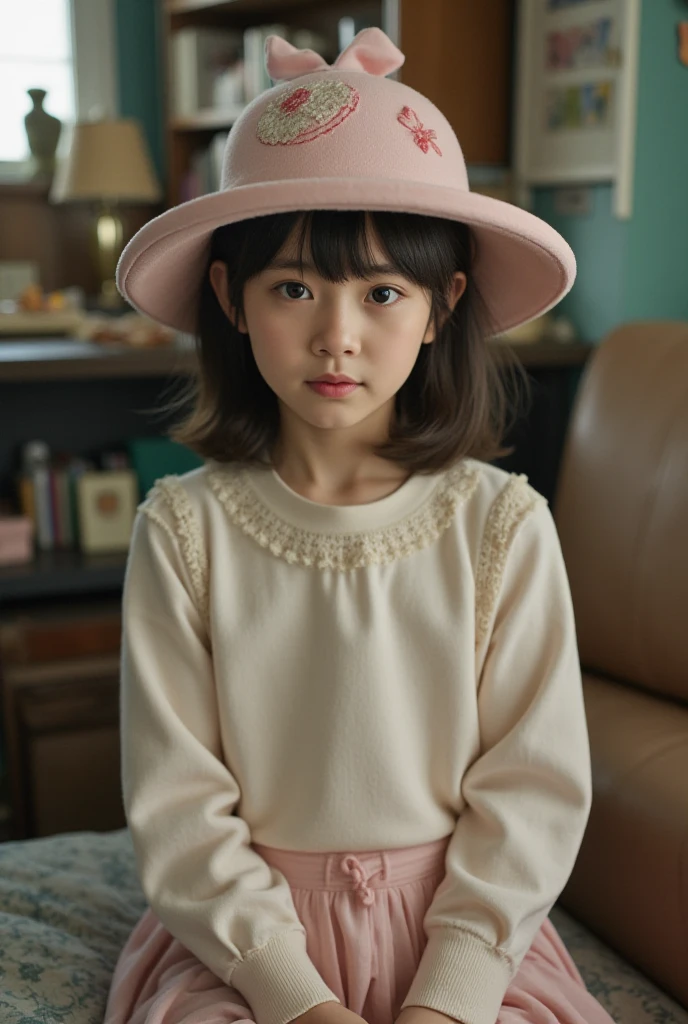 CHILD girl in a fur coat and hat posing for a photo, gorgeous young model, wearing a French beret, fur shoulder pads, wearing a beret, furry style, elegant girl, mackenzie foy, wearing a fur coat, young, wearing a luxury fur coat, cute girl, children, small girl, very beautiful model, fashion model, an oversized beret