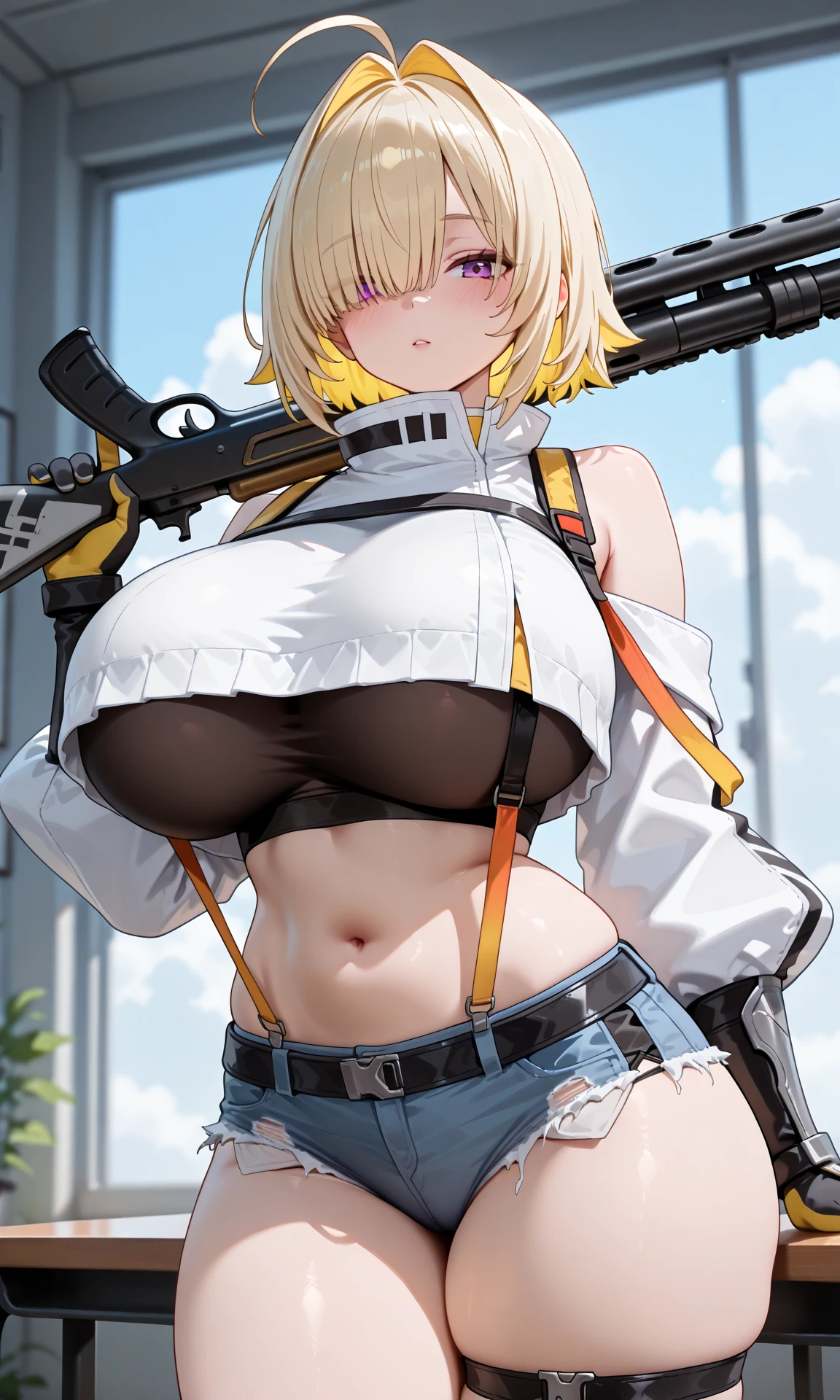 (Background with:ponds,Cherry blossom forest,lotus flower)Lie underwater, She has short blonde hair,bobo head,seen from the front,mostly cloudy sky,(((tmasterpiece),(Very detailed CG unity 8K wallpaper),best qualtiy,cinmatic lighting,detailed back ground,beatiful detailed eyes,Bright pupils,Blue eyes,Snow-whiteskin,Redlip(Very fine and beautiful),(Beautiful and detailed eye description),ultra - detailed,tmasterpiece,))facing at camera,A high resolution,ultra - detailed),revealing breasts,Bare genitalia, Bulge,legs are open,Raised sexy,Camel toes,Desire for dissatisfaction,frontage,Soviet Air Force(Wearing : black bomber jacket,Black jumpsuits )Officer's cap