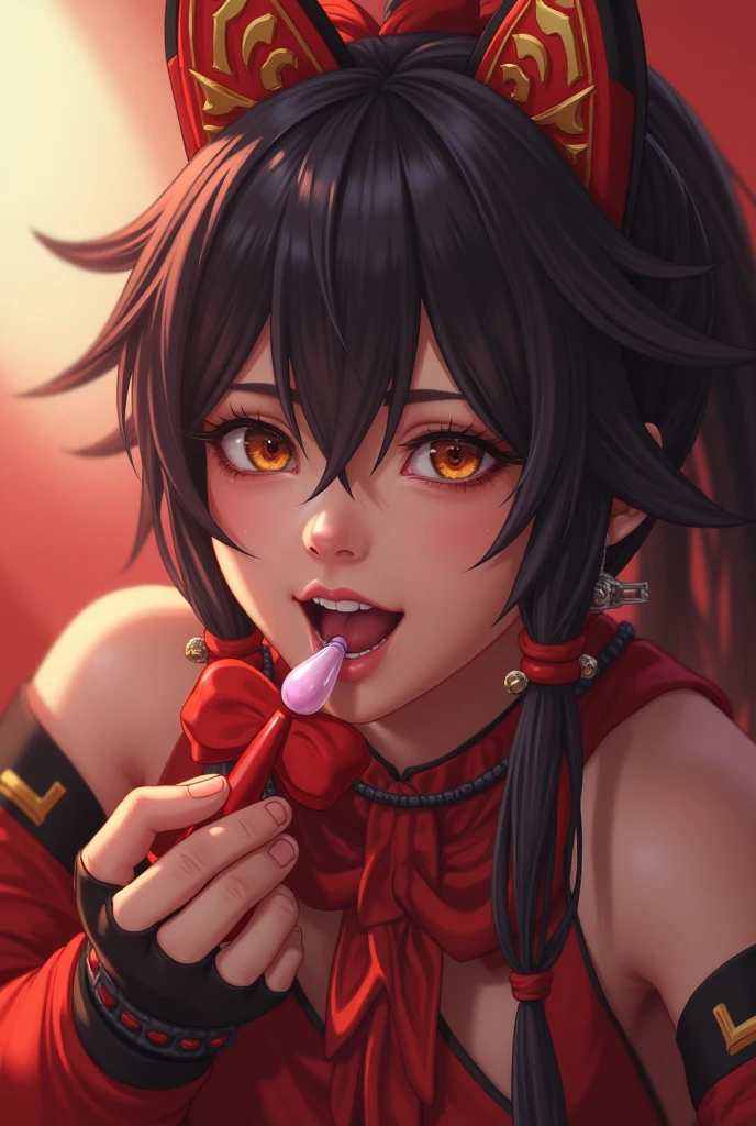 (masterpiece,Highest Resolution,4K High Resolution,Crisp image quality,Ultra HD,Detailed Hair(Realistic ???:1.2),Cat ear,Red Headgear,blush((Full of sperm))(Close-up photography:1.2)(Determined skin)((An eye is a heart)((Penis ejaculating in mouth,Hold down and give hard oral)
