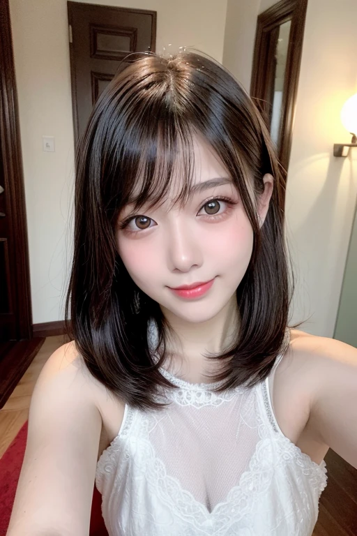 ((Best Quality, 8K, Masterpiece: 1.3)), 1girl, Slim Abs Beauty: 1.3, (Hairstyle Casual, Big Breasts: 1.2), Dress: 1.1, Super Fine Face, Delicate Eyes, Double Eyelids, Smile, Home