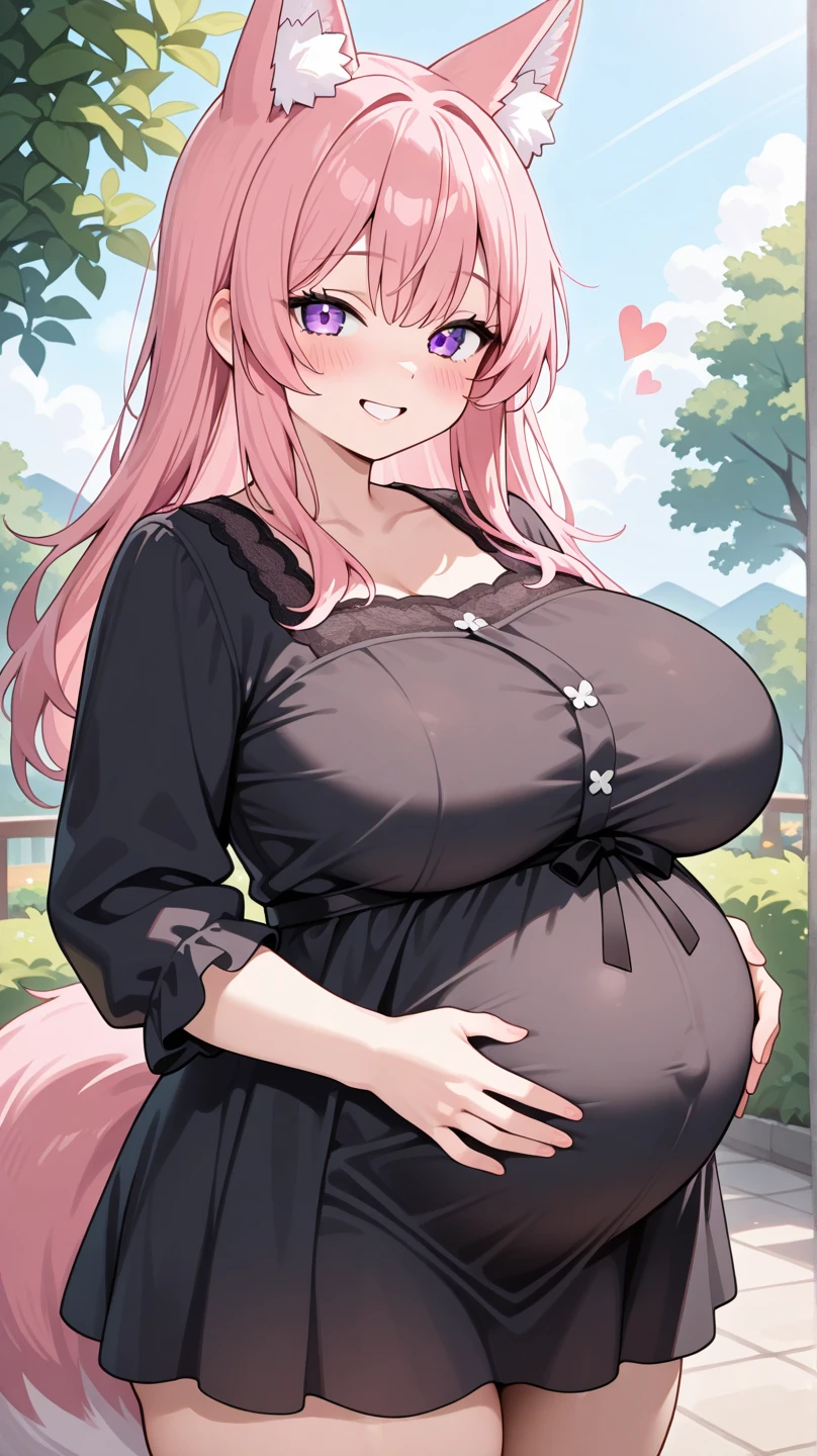 Pregnant woman, pregnant belly, multiple births, big breasts