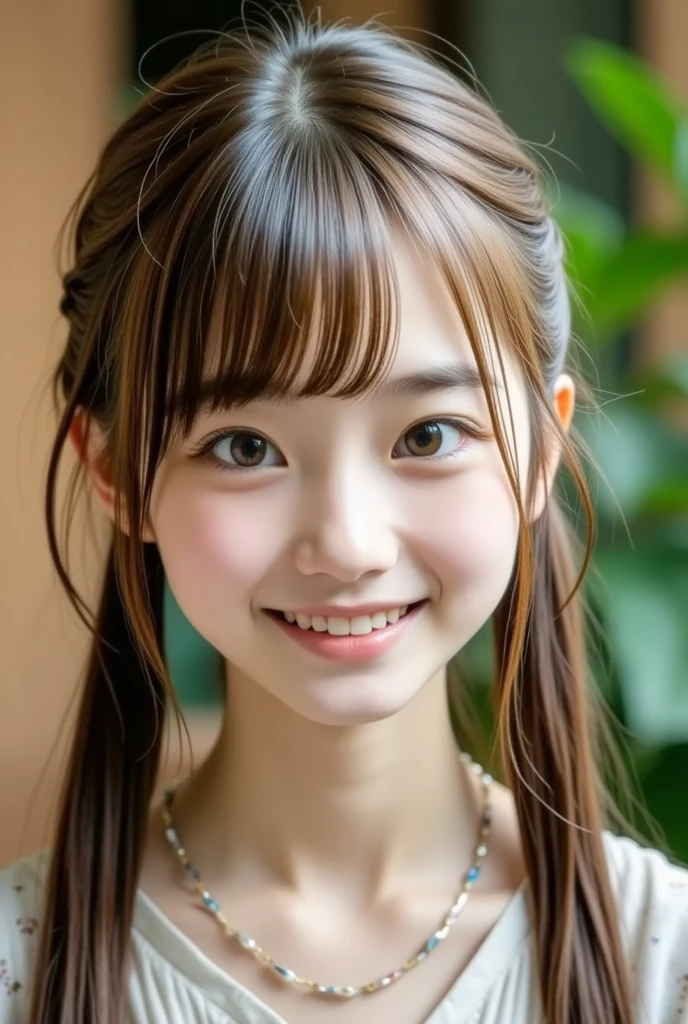 (((Beautiful girl small breasts)))、Japanese girl、Wearing a jacket, Long Hair, Cyberpunk Red Green Background、(((Upper body naked))),smile,Young Face,、Round face,Big eyes, Round eyes、No makeup