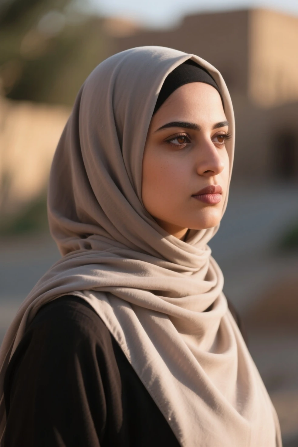 cinematic film still of Cinematic Film stock footage in (arri alexa style) Kodak film print, <lora:Hijab:1> a woman in a black scarf and a hood posing naked nude nsfw Hijab style, shallow depth of field, vignette, highly detailed, high budget, bokeh, cinemascope, moody, epic, gorgeous, film grain, grainy
