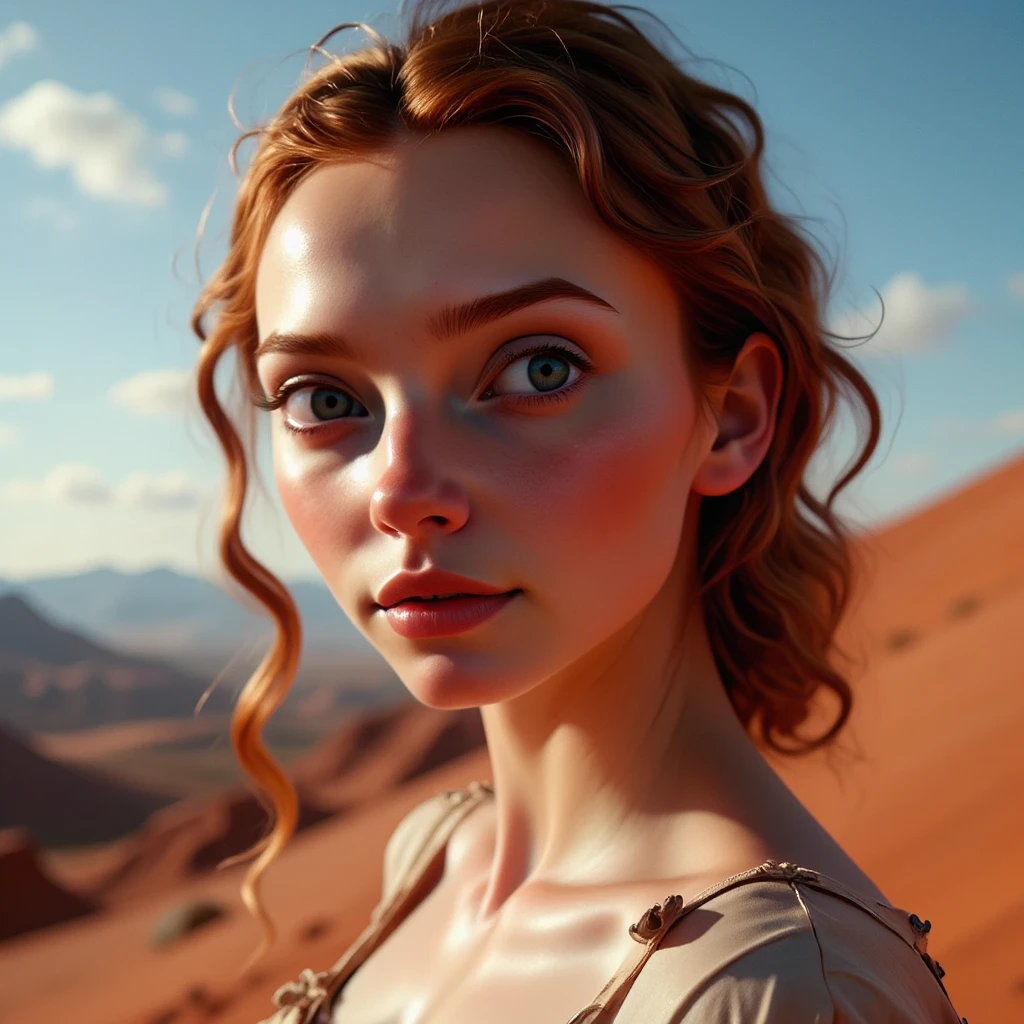 (masterpiece:1.2), (best quality:1.2), perfect eyes, perfect face, perfect lighting, photoshoot, 1girl, mature female wearing SSAHC, SSAHC, dark-skinned, colorful tribal dress, headdress, thick eyelashes, makeup, eyeshadow, medium hair, oasis, desert detailed outdoor backgrounds, sultry look, seductive
