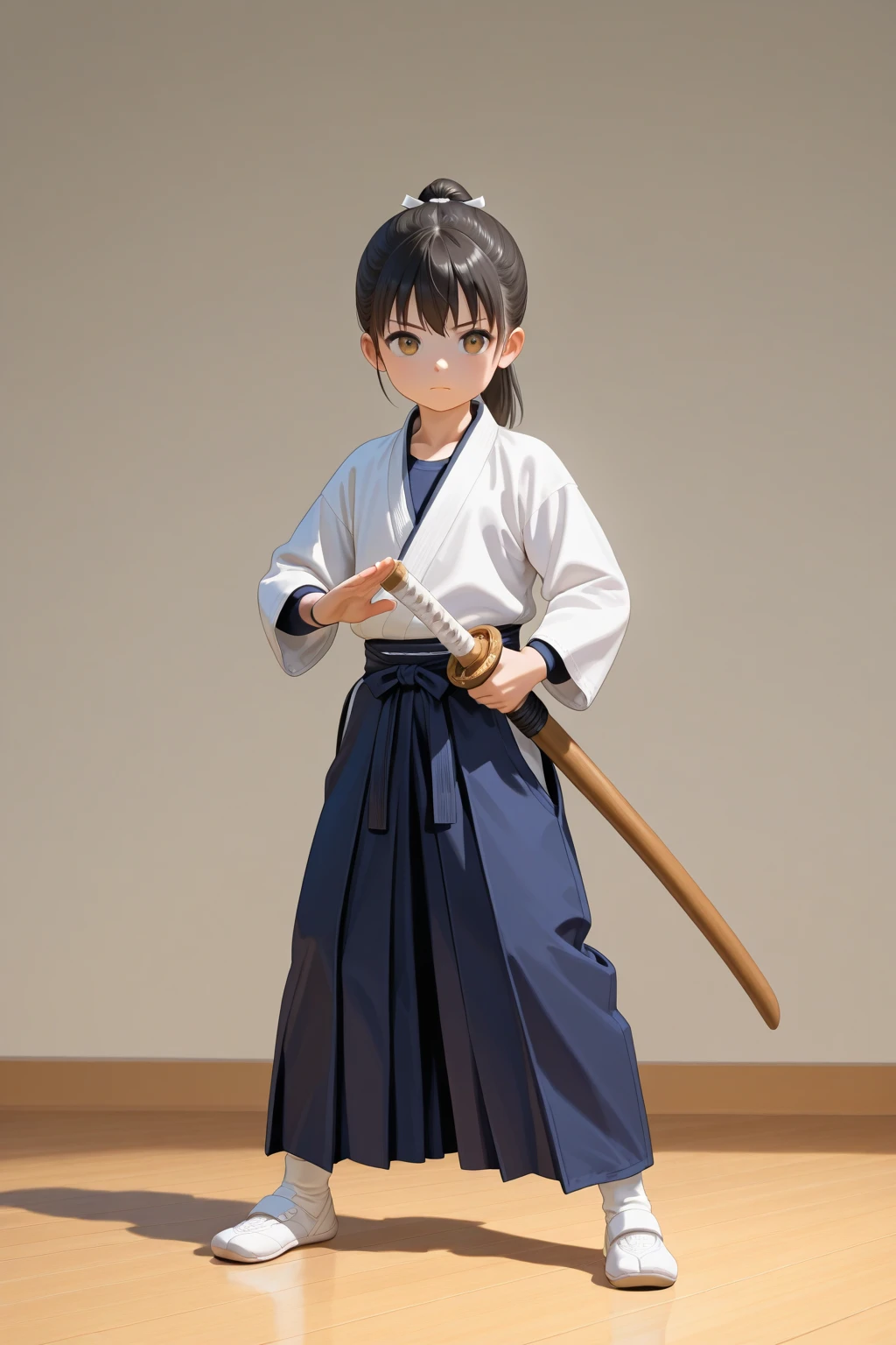 Solo, ??? boy, full body version, Grassroots, ultra detailed, motion blur, brown eyes, black hair, short haircut, ancient Japanese traditional clothing style, Sandals, full background indoor room town, (one piece style art), standing gesture 