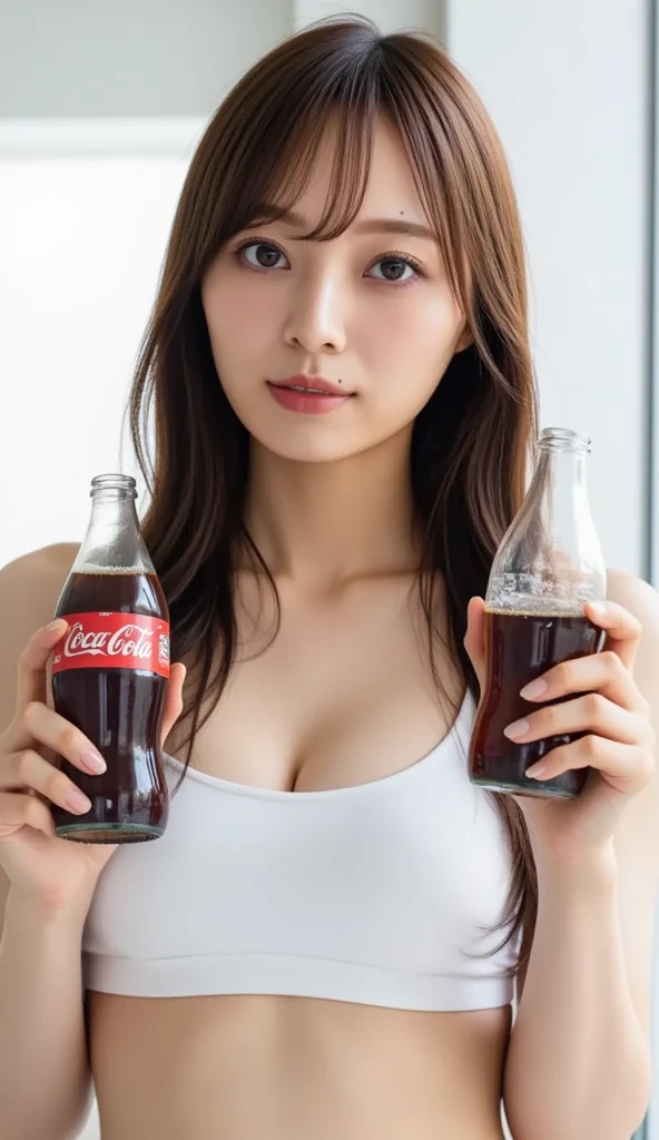 Usually detailed CG Unity 8K wallpaper,(tmasterpiece),(best qualtiy),(ultra - detailed),(Ultra photo realsisim),(best character detail:1.36), 1girll, japanese beautiful woman,ssmile,brunette color hair,the golden ratio,(com rosto detalhado:1.2),PureErosFace_V1,(gigantic cleavage breasts:1.35),,(smooth thigh:1.2),,ice cave,Ice World,Ice,Snow,Ice water,RAW photogr,retro poster,Wartime posters,Nikon D750 f / 1.4 55mm,RAW photo,profesional lighting, physically-based renderingt,Bigchest,pony tails,mai shiranui,Sat down,having fun,chilly,laughingly,pinguin,Polar bears,critters