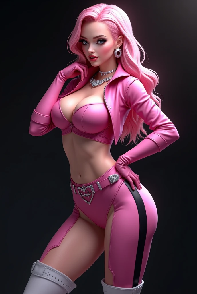 <lora:Sett_Giganta:0.8>,Giganta,1girl,solo,long red hair,red ponytail BREAK [SEP],
gold jewelry,gold belt BREAK [SEP],
wearing a pink dress,single shoulder strap,pink tunic,off shoulder,torn tunic BREAK [SEP],
(revealed cleavage,exposed medium breasts,navel,colarbone,covered nipples:1.2) BREAK [SEP],
(ambient lighting:1.1),(ultra realistic,32k,RAW photo:1.1),(high detailed skin:1.1),8k uhd,dslr BREAK [SEP],
high quality,film grain,(shiny glossy translucent clothing:1.1) BREAK [SEP],
full shot,looking at viewer seductively,flirty smile,naughty face,simple background,(insanely detailed,best quality,masterpiece,photorealistic:1.3),