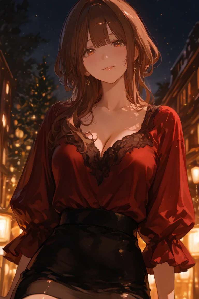 (1young girl), (backwards:1.5), looking back, (highly detailed Beautiful face), Amazing face and eyeest Quality:1.4), (Ultra-detailed), (extremely detailed CG unified 8k wallpaper), Highly detailed, High-definition raw color photos, Professional Photography, Realistic portrait, Amazing face and eyes, (off shoulder red sweater:1.5), (Christmas, Christmas Ornaments, Christmas tree), Indoor, School, classroom, (sheer lace panties:1.3), depth of fields, (view from below:1.25),