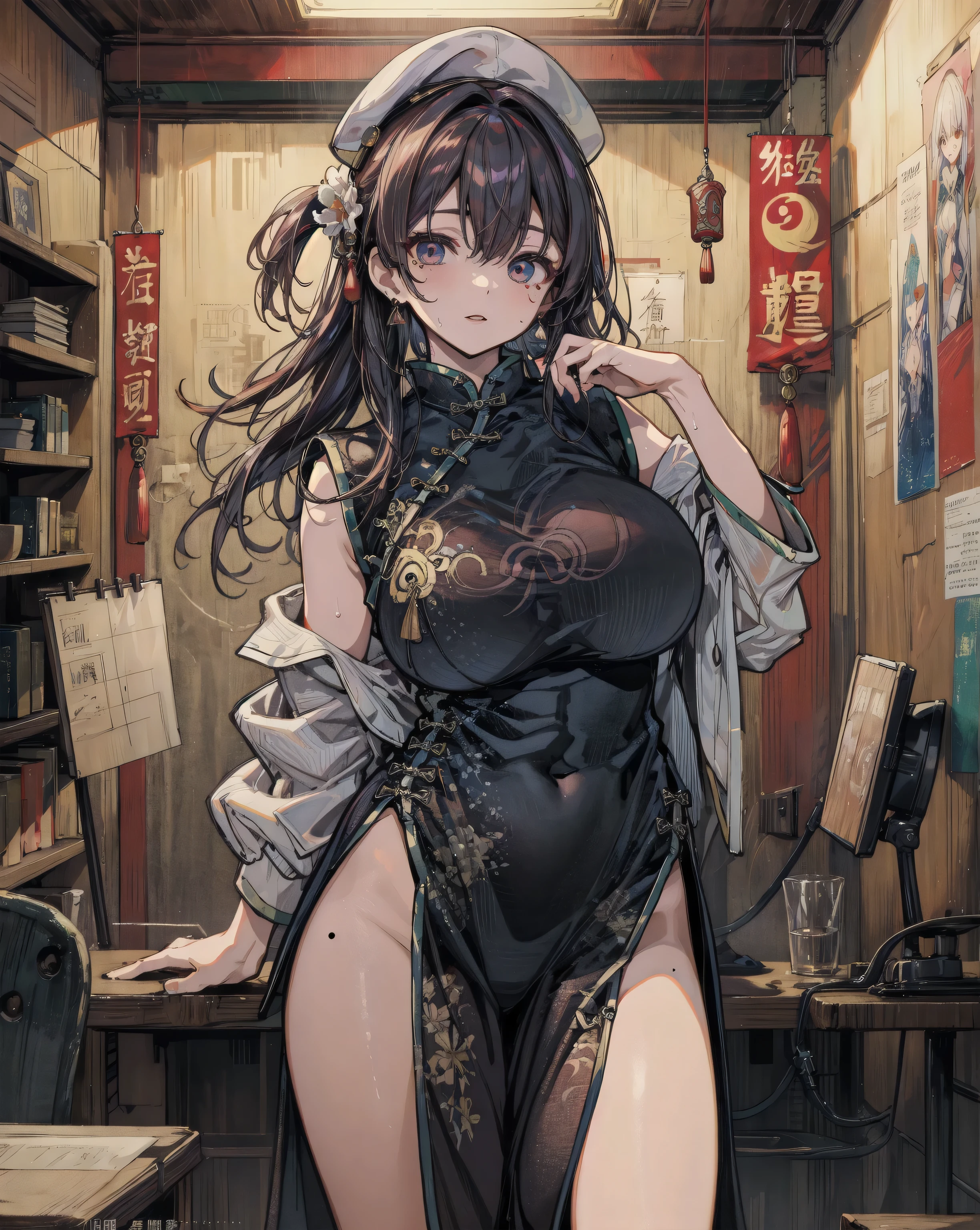 「highest quality、masterpiece、An illustration、very delicate and beautiful、very detailed、cg、8k wallpaper、wonderful、small details、masterpiece、最高の究極の芸術very detailed cg Unity 8k wallpaper」、japanese girl、(((huge breasts 1:1)))、(((Super Big 1:2)))、(((Pee)))、(((I can see your nipples)))、(((I can see your breasts)))、(((huge nipples)))、(((Nipple piercing)))、(((smile showing teeth)))、(((Ahegao 1:1)))、(((Eyes are heart 1:1)))、(((peel the whites of the eyes)))、(((black hair)))、(((long hair)))、(((white blouse)))、(((cow print skirt)))、(((Popping chest)))