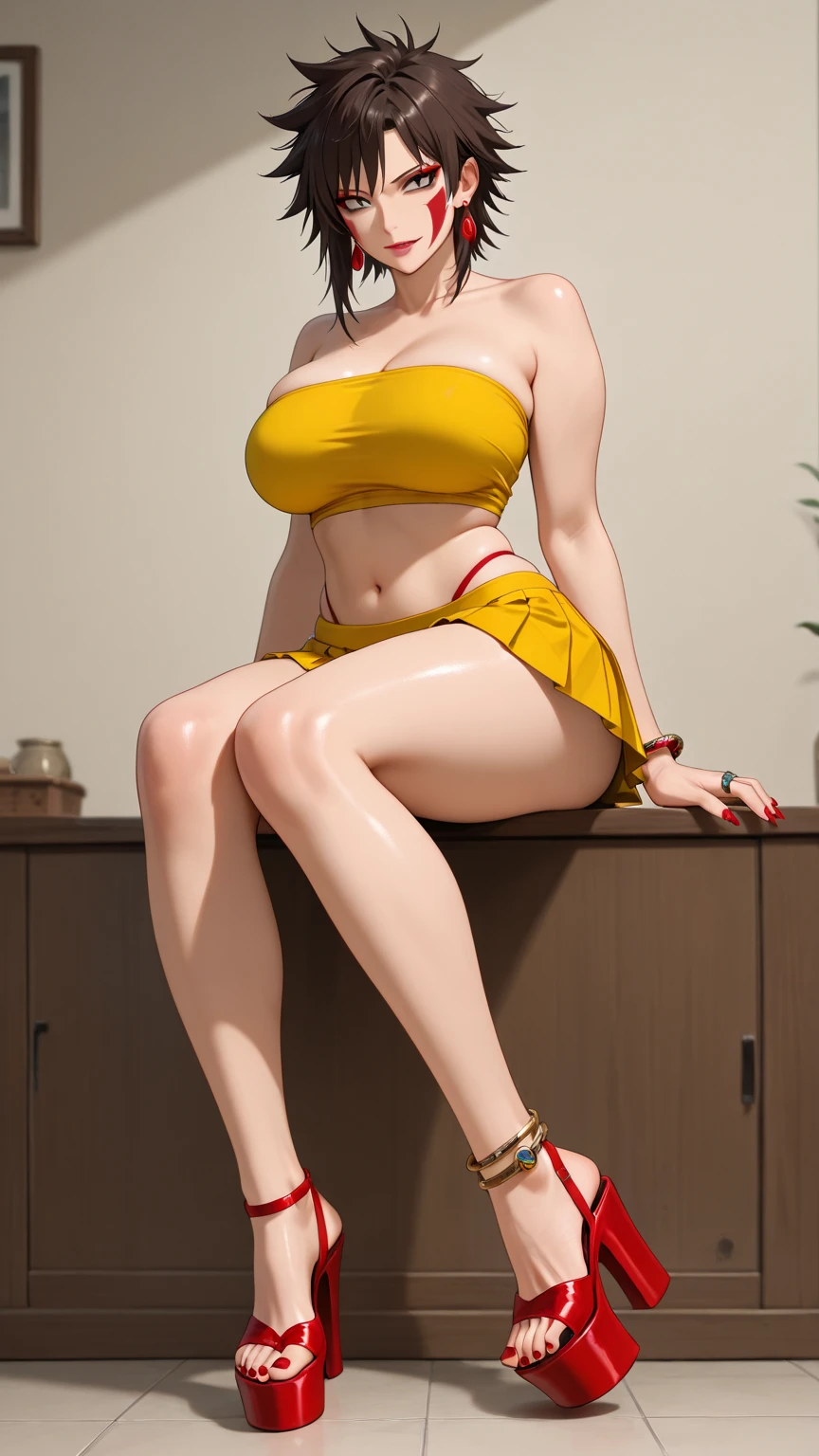 photo of (emma stone:1.1) (full body portrait) beautiful woman blonde hair, long hair, princess leia, gold bikini, laying on couch, spreading legs, tight abs, sexy legs (full body:1.3), sexy figure, (big boobs:1.3),(bbw), 30 year old woman, curvy body, big body, (masterpiece) (best quality) (detailed) (8k) (HDR) (wallpaper) (cinematic lighting) (sharp focus)
