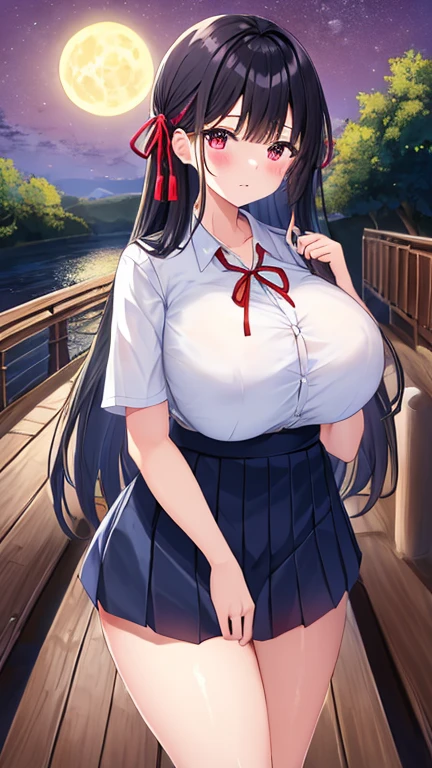 (day:1.7), sitting on a balcony overlooking a city and a river with a view of the city below her,
school_uniform,short_sleeves,Red skirt ,sweater vest, White collared shirt, 
<lora:saiminSeishidou:0.2>,<lora:Mai_Shiranui-KK77-V2:0.1>,<lora:Artificial_Academy_1-KK77-V1:0.7>,
bangs,hair_between_eyes,black_hair,black_eyes,long_hair,
1 girl, 20yo,mature female,Beautiful Finger,Beautiful long legs,Beautiful body,Beautiful Nose,Beautiful character design, perfect eyes, perfect face,
looking at viewer, (innocent_big_eyes:1.0),(expressionless:1.3),
NSFW,official art,extremely detailed CG unity 8k wallpaper, perfect lighting,Colorful, Bright_Front_face_Lighting,
(masterpiece:1.0),(best_quality:1.0), ultra high res,4K,ultra-detailed,
photography, 8K, HDR, highres, absurdres:1.2, Kodak portra 400, film grain, blurry background, bokeh:1.2, lens flare, (vibrant_color:1.2)
(Beautiful,large_Breasts:1.4), (beautiful_face:1.5),(narrow_waist),