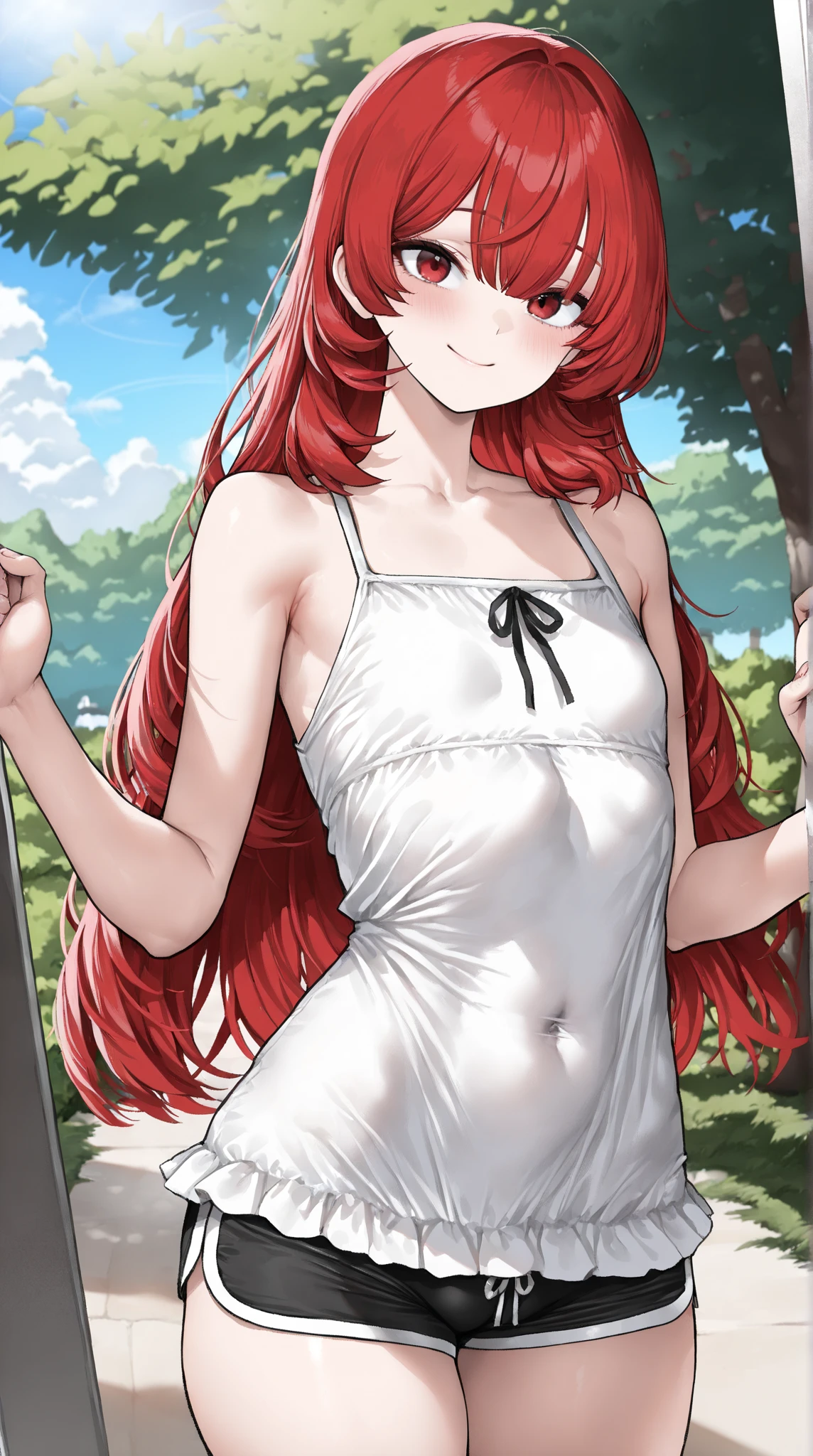 a naked posing on the ground barefoot, 1girl, freckles, solo, nipples, pussy, jewelry, nude, long hair, medium breasts, red eyes, feet covered in cum, cum on ground, happy, in pleasure, 001 (darling in the franxx), darling in 1the franxx, blue eyes, blue skin, blunt bangs, colored skin, fang, horns, long hair, single horn, very long hair