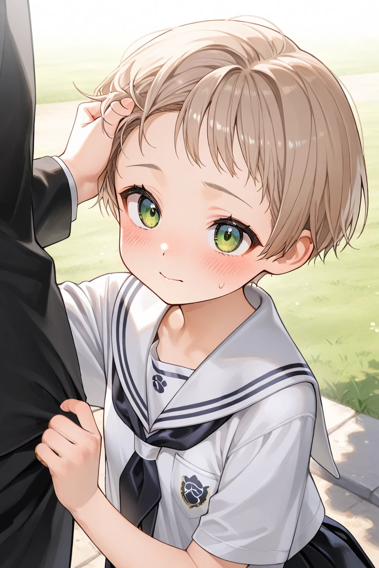 score_9, score_8_up, score_7_up, source_anime, best quality, masterpiece,official art, absurdres, highres, waifu2x,break,1girl, tomboy, school girl, flat chest, (nipple:0.6), sweat, saliva, tongue, blush, penis, twitching penis, oral sex, felatio, cum, motion lines, facial, heavy breathing, sound effects, spoken heart, outdoors, break,(clear line illustration:1.2),very high resolution, very aesthetic, super detailed skin, Best sexual lighting powered by famous artist, 8k,ero picture,beauty illustration,photoshop_(medium),,(Detailed Lighting),uncensored,