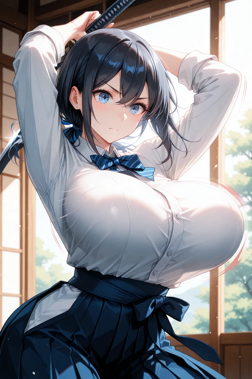 Hestia with very big boobs
