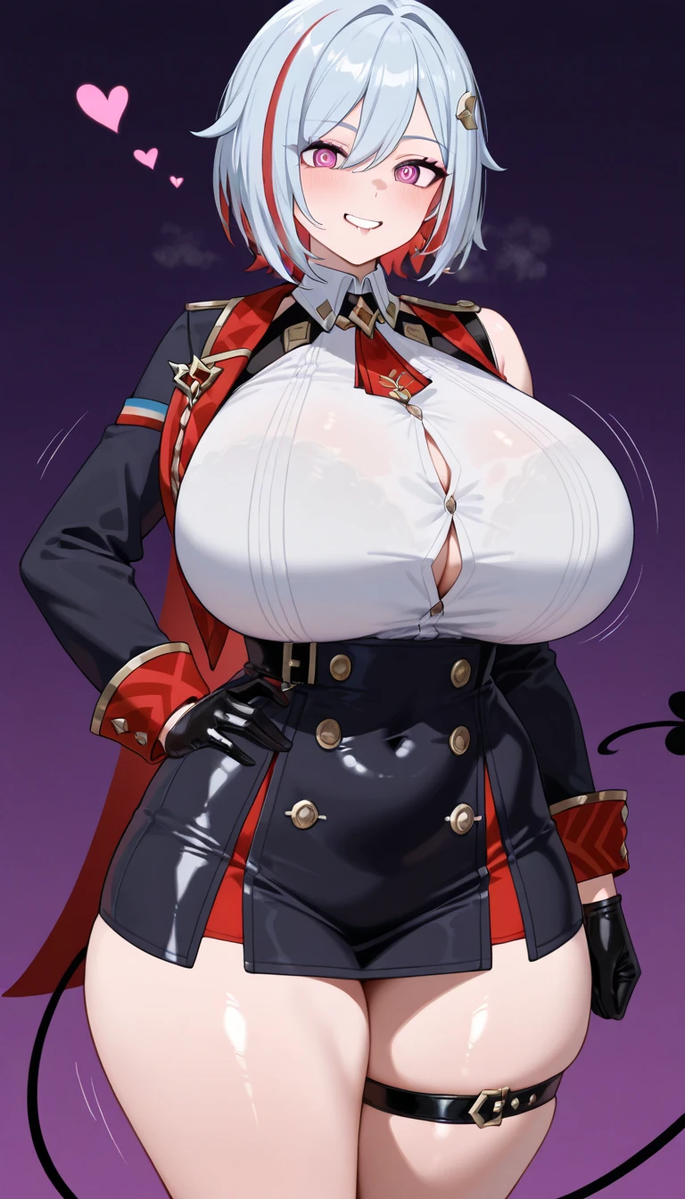 An anime-style artwork depicting acheron from the game Honkai star rail.
Tags: acheronhsr, anime, detailed eyes, detailed lips, black crop top, black turtleneck, black pencil skirt, smiling expression, intense gaze, glowing emblem on hand, dynamic pose, mystical background, vibrant colors, digital art, high-resolution, professional quality, gigantic breasts, (underboob : 1.4), curvy, cowboy shot, (gigantic breasts: 1.4), (blue eyes: 1.4), (red hair: 1.6)