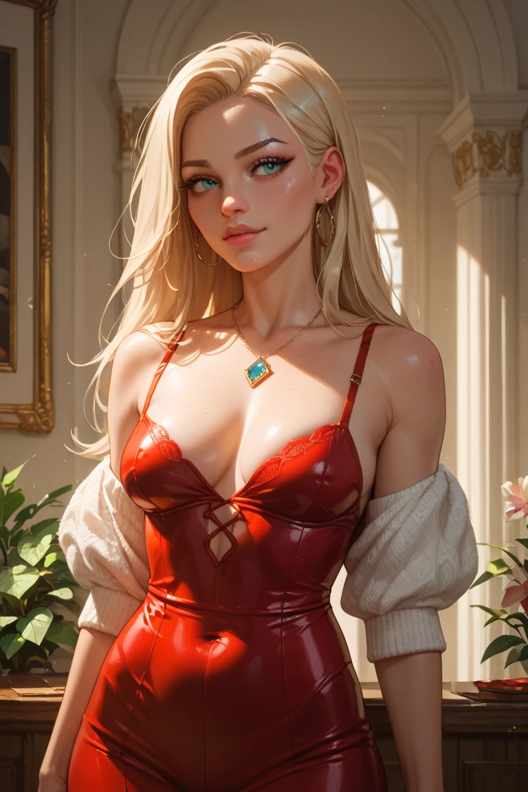(best quality,4k,8k,highres,masterpiece:1.2), ultra-detailed, realistic:1.37, a woman (amber heard), red dress, blonde, beautiful detailed eyes, beautiful detailed lips, extremely detailed face, long eyelashes, alluring expression, elegant posture, vibrant background, captivating gaze, soft lighting, exquisite makeup, alluring beauty, sensual atmosphere, graceful movement, seductive charm