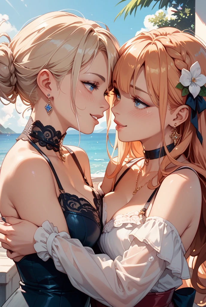 In Summer, golden-haired Honey, sun-kissed and spirited, takes the lead. Encapsulating the warmth of the sun in her bright smile, she's the epitome of carefree summer days spent by sounds of waves and seagulls. Honey revels in the heat, sensual lovemaking on warm sands or under a starry sky, illuminated by the glow of a bonfire became their summer tradition. Her time marked by loud laughter, music, and the taste of salt on her lips as they passionately kiss goodbye to another summer day