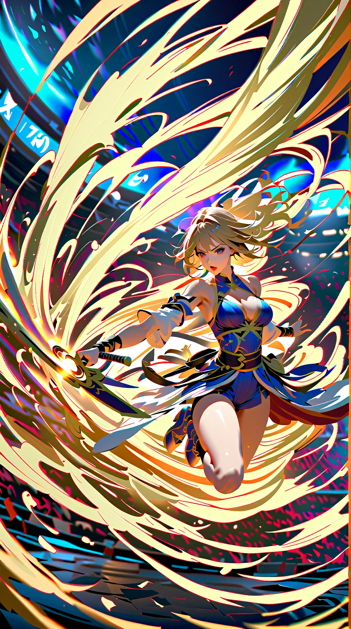 (obra maestra、highest qualityr、Detalles intrincados、El ultra-detallado、Ultra calidad、high resolusion、Las mejores sombras、The best lighting、4k)　　Once palabras clave:　El cabello es dorado　Beautiful blonde Longevity and immortality Beautiful figure Outstanding skills Harmony with nature Noble culture Ancient races Fantasy works Role-playing games Beauty and elegance Dark wizard girl Magical talent　Hembras　　una chica de belleza　mistic　Criaturas ficticias　Vestidos transparentes antiguos　The buttocks are seen through　a cuatro patas　emphasis on the buttocks　Sit with a beautiful back　Looking back. Dark magician girl en un paisaje chino