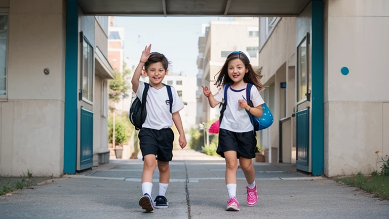 a 9 year old going to school