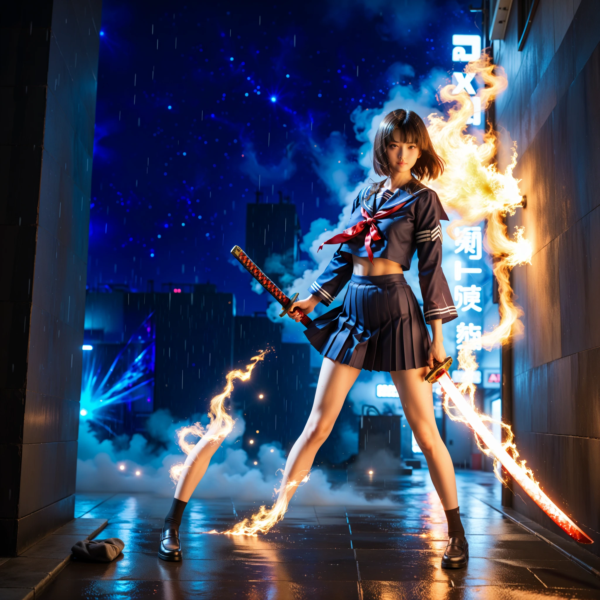 (masterpiece, best quality:1.2), (8k uhd, 16k, 32k, ultra high res), (photorealistic:1.37), (RAW photo), ultimate-realistic, ultimate-realistic details, ultimate-realistic texture, ultimate-intricate details, ultimate-realistic lighting, ultimate-realistic shadow, japanese girl, ultimate-cute face, ultimate-RAW skin, ultimate-realistic eyes, (mechanical:1.4), (armor), full body, wide shot, realistic background