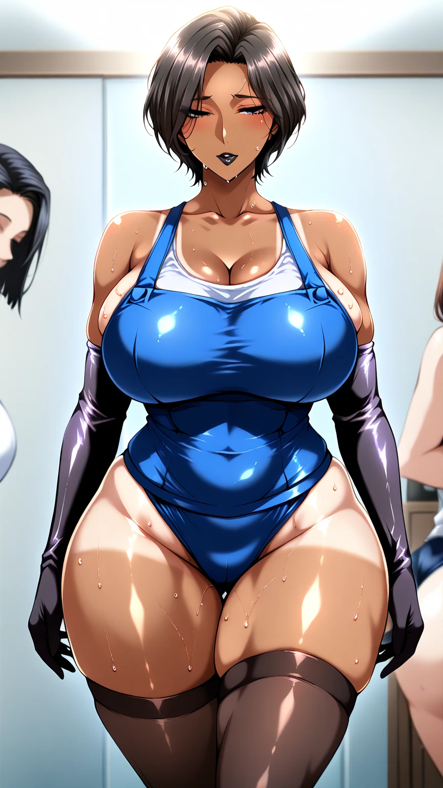 Rangiku Matsumoto、Orange Hair、Short Hair、Grey Eyes、Parted bangs、Wavy Hair、20s style、Big Breasts、A woman with very large breasts、Adult、Sexy look、Relaxed facial expression、Green leotard、gym、Are standing、1 female、plain leotard、solo、Long sleeve、High leg、U-neck、masterpiece、Highest quality、High resolution、Perfect lighting、Toned body、Tall Woman、Highly detailed CG、leotard with an green、Perfect hands、leotard sleeve with an long sleeve、leotard neck with an U neck、leotard waist with an high leg、Perfect Anatomy、Stylish pose、Stylish angle、Looking at the audience、centered in picture、Cowboy Shot、