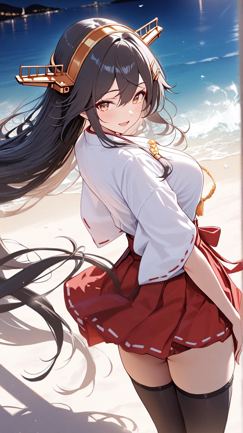 1girl, beautiful, all fours, frock and arched back, on the pretty sands beach, hoodie, miniskirt, sunlight on her face, white sands beadch, beautiful sunshine, in the afternoon, red sky, CG, a nice picture, eye reflection, aqua eyes, shy, gradient hair, silver hair, black hair, purple hair, long hair, ray tracing, reflection light, blurry foreground, from side, zoom layer, masterpiece, best quality, anatomically correct, textured skin, UHD, highres, 1080P, HD