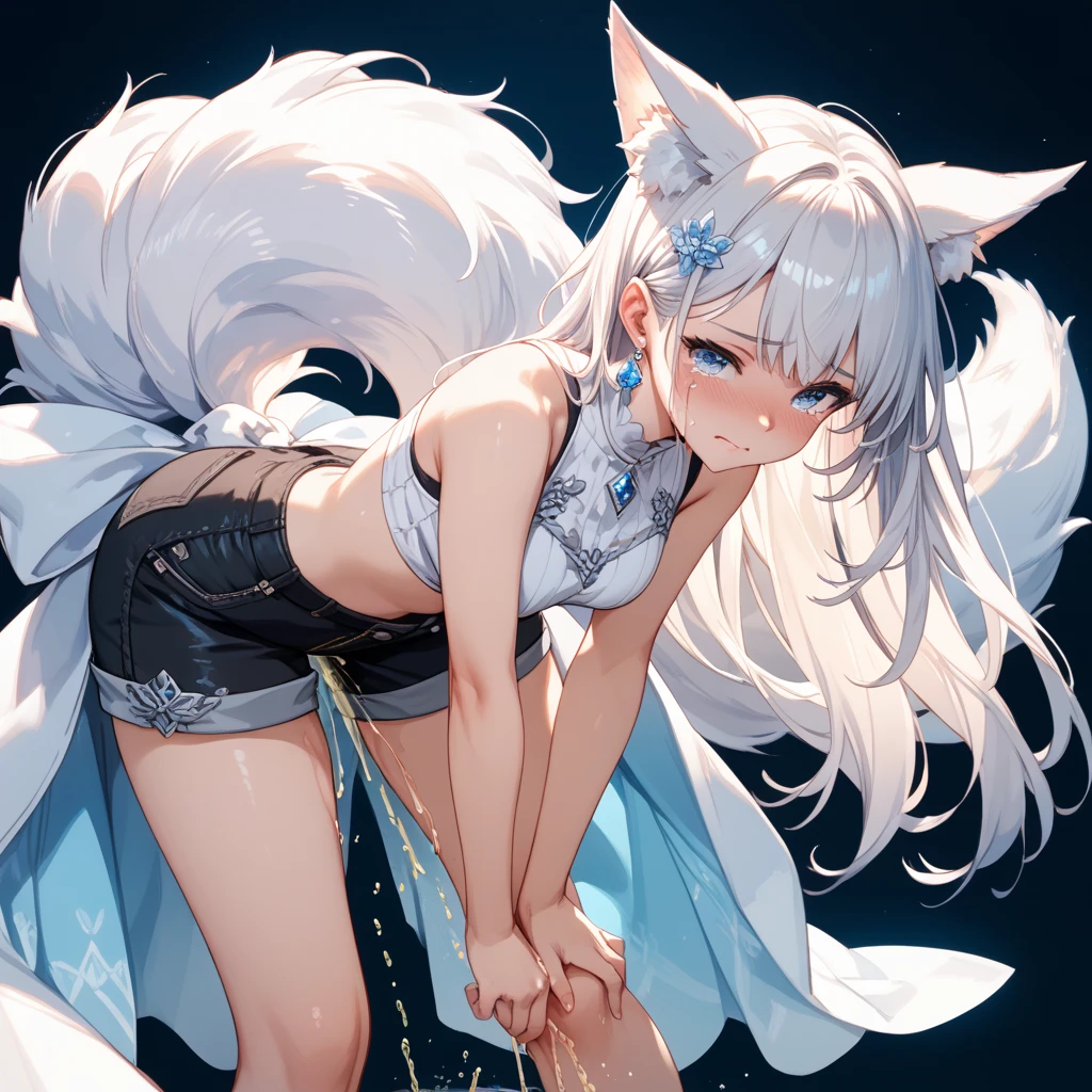 anime girl with cat ears and tail in a white bikini, neferpitou, holo is a wolf girl, anime catgirl, white cat girl, cute anime catgirl, seductive anime girl, beautiful anime catgirl, white - haired fox, holo if a wolf girl, wolf ears, attractive cat girl, nyaruko-san, anime moe artstyle