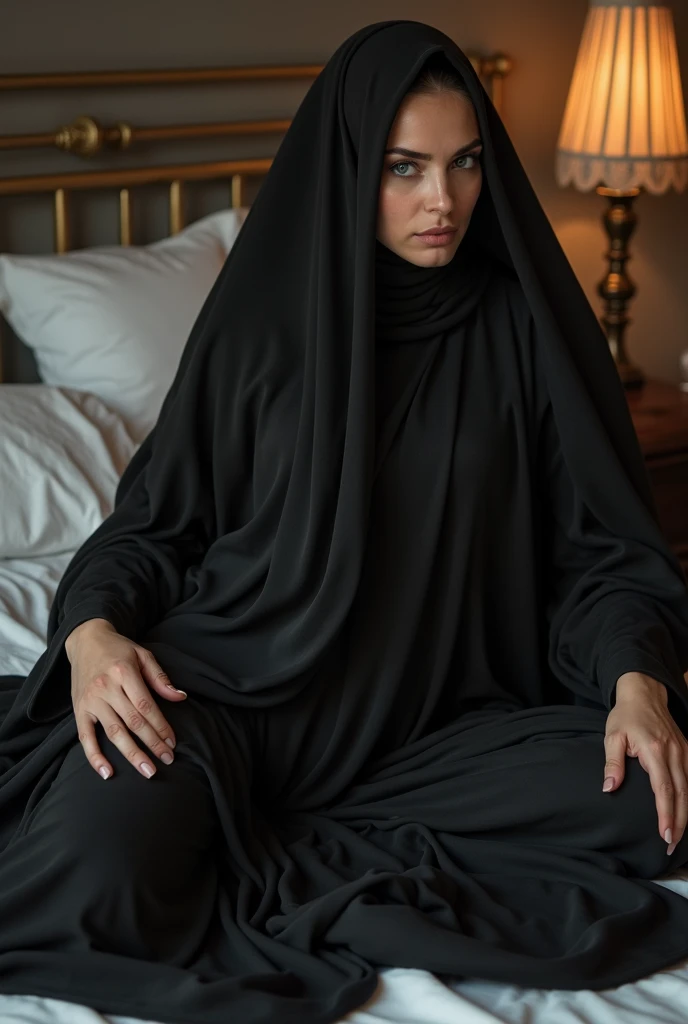 woman sitting , ameera al taweel, african ameera al taweel, femme, arab ameera al taweel, ameera al-taweel, arab ameera al-taweel, woman in black robes, inspired by Maryam Hashemi, elegant lady, wearing black robe, feet pic