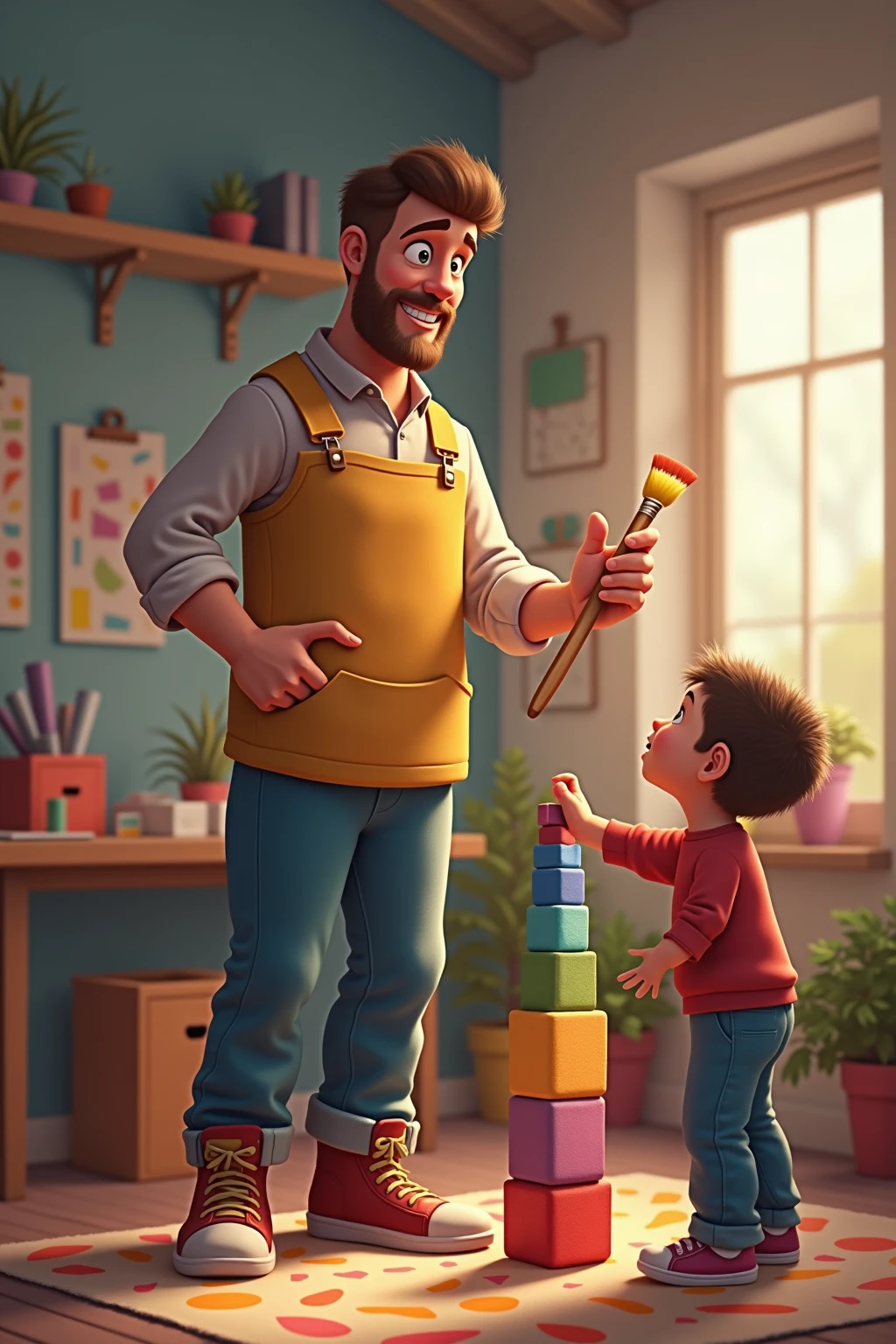 <lora:nooneaskedforthis:1> nooneaskedforthis, illustration of a kid in a toy store