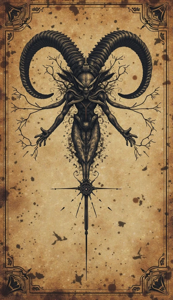 Necronomicon Sketch, Angel, <lora:Necronomicon:0.8>, Old Paper Texture,