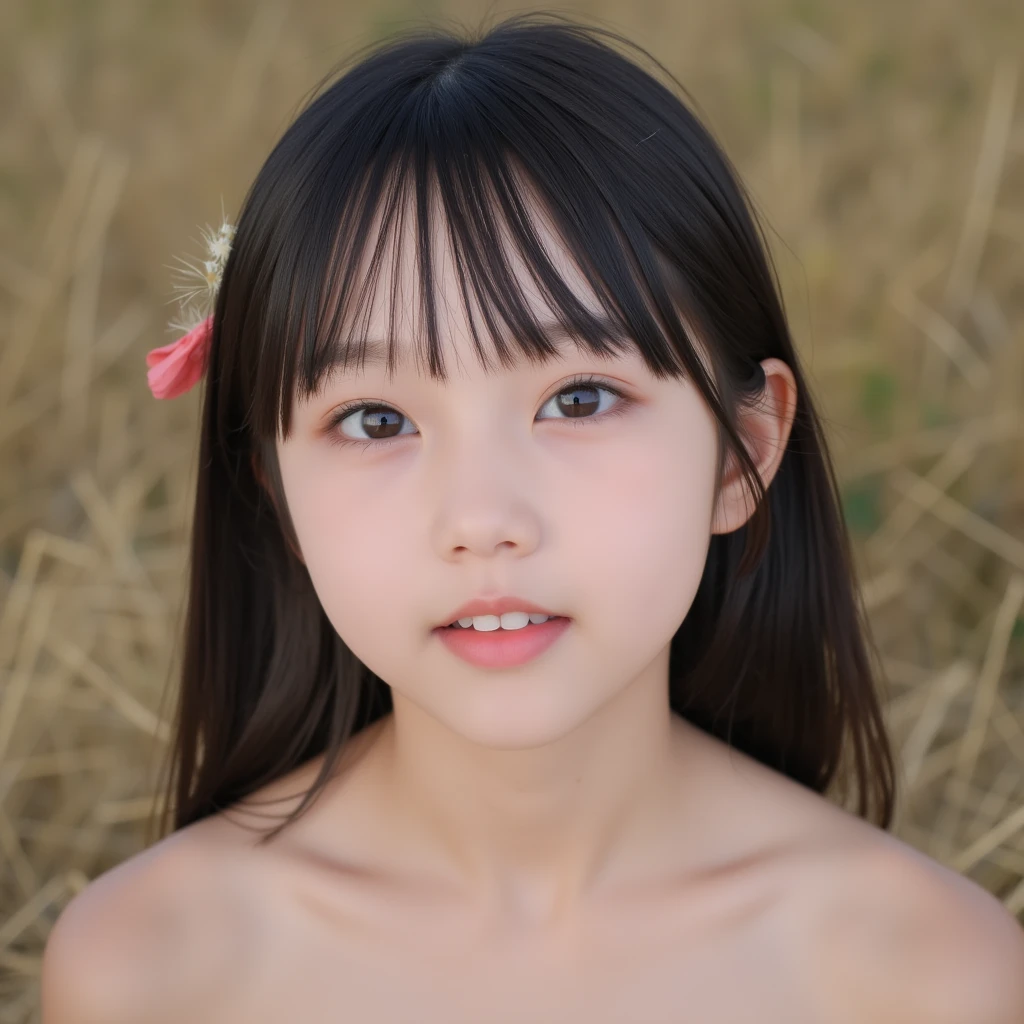 (best quality:1.2), masterpiece, Realistic, Ultra-high resolution, ((a beautiful Japanese idol 12 years old woman:1.2)), (Gaunt:1.3), (((Very flat chest:1.4))), ((Baby Face)), (upper body), ((Raise your arms to show your armpits:1.4)), ((Armpits are wet and shiny with sweat)), (((sweaty armpits))), ((((Deeply wrinkled armpits)))), She has skin that sweats easily Soaking wet, Wearing split (Lace Headband:1.2), (realism:1.5), (topless:1.2), (I can see my pores:1.2), in Japanese hot springs, Outdoor hot spring, Stone hot spring, Moss and trees Surrounded by
