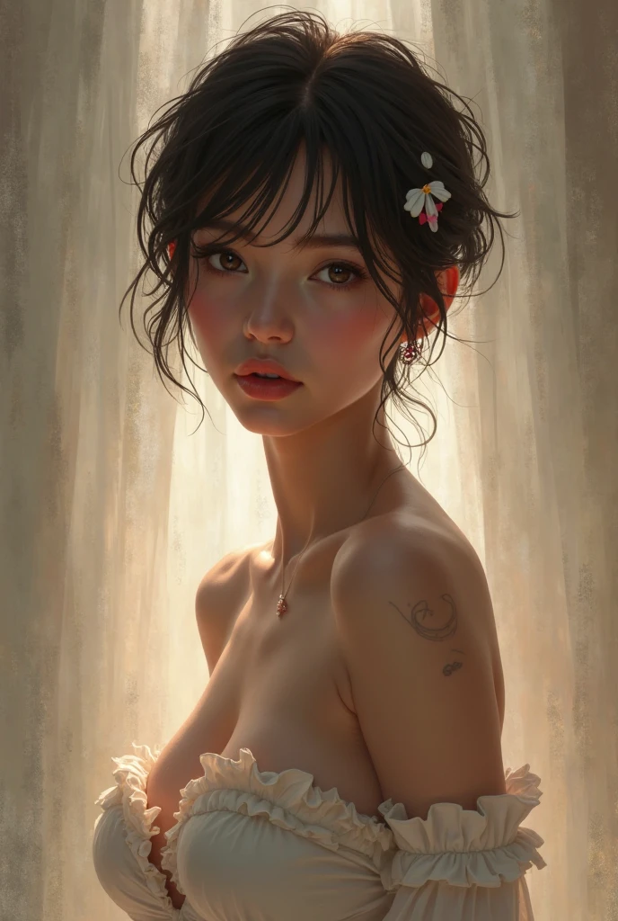 (masterpiece:1.3), (8k, Realistic, RAW Photos, highest quality: 1.4), Absurd, Charm, Ultra-high resolution, Ultra-realistic, Very detailed, Golden Ratio, (Realistic), (Best Shadow), Low contrast, (Complex:1.4), Side lighting, 8K, Beautiful Face, (Realistic Face), Beautiful hairstyle, Realistic eyes, Beautiful fine details, (Realistic Skin), Beautiful Skin, (One girl), ((Sasha Calle)), (Accurate hand and finger depiction), (Black Hair, Handsome Short:1.3), glamorous, (Eyes closed), (Sweat), (Flushed), ((Crouching)), (Having sex in a hot spring), NSFW, (vaginal sex, woman on top), real vagina, BREAK, (1boy, 1penis, real penis, Thick penis), BREAK, ((Completely naked)), ((I can't see my body in steam:1.1)), (cowboy shot), ((Deep in the forest:1.2)), ((steam:1.4))