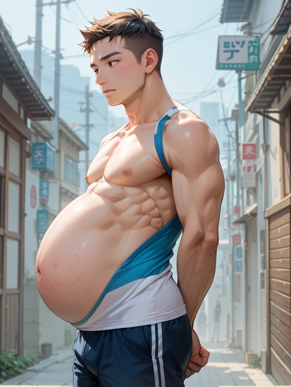 Naked man without any clothes with big penis