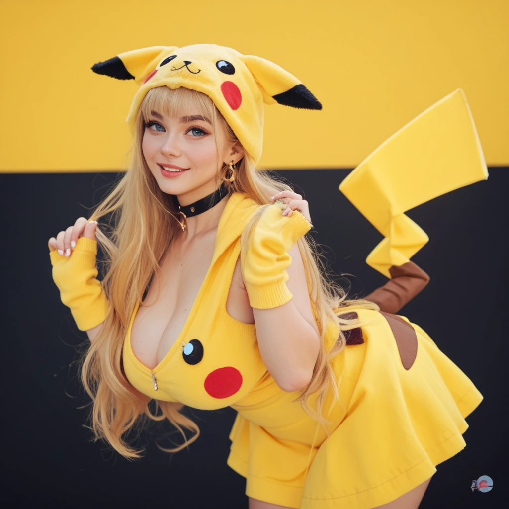 a beautiful and extremely sexy Malaysian woman, 40 years old with extremely busty figure, well defined labia, big butt, golden ratio figure, in a scandalous Pokemon cosplay with tape over nipples, in bedroom setting, highly detailed, photorealistic, 8k, masterpiece, professional, ultra-fine painting, sharp focus, physically-based rendering, extreme detail description, vivid colors, bokeh
