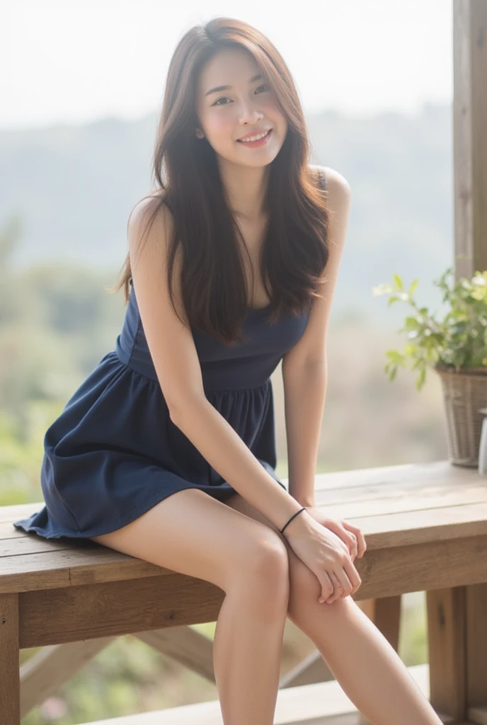18year old、naked woman、large boob、A dark-haired、Long、Perfect body、Shy smile