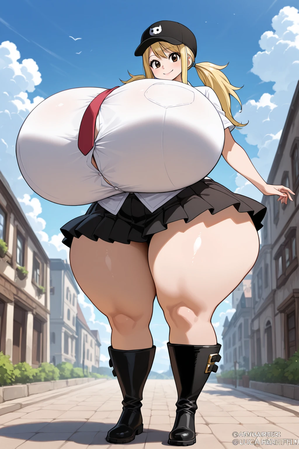 (full body), bottomheavy, huge ass, gigantic ass, thick thighs, massive thighs, hyper thighs, (extremely wide hips:1.4), solo
