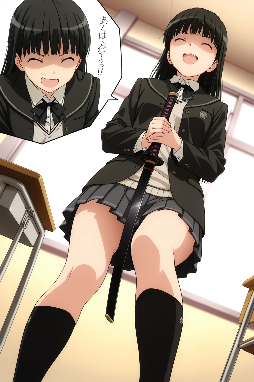 1 Asian girl, surrounded by naked boys with dicks, short black hair, brown eyes, flat chest girl, looking at viewer, shy, masterpiece, full length, locker room at school, small breasts, Torn clothes, cum on pants, squatting, cum on hair, cum on face, crying, cute, open mouth, cum in mouth, shiny lips, excited face, ass, pussy, pissing