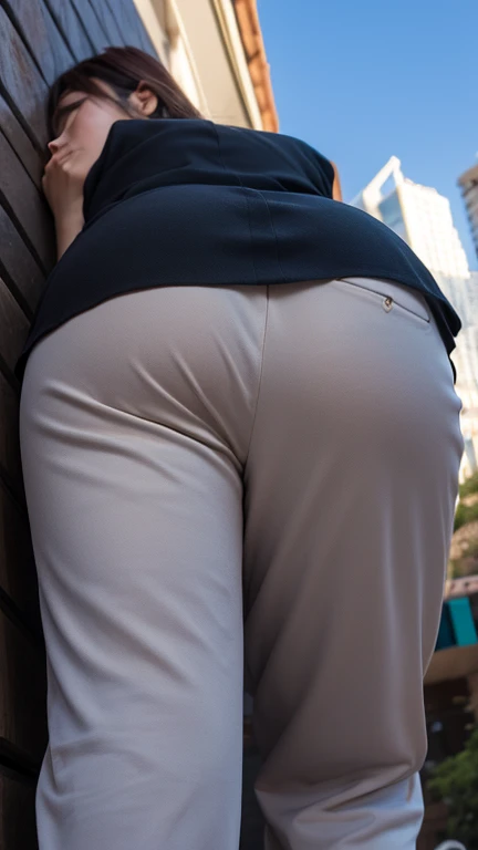 (mermaidskirt:1.3、((A woman stands with her hands on a table in a Tokyo office, sticking her butt out.:1.5)、With background))、(Realistic、Like a photograph、Live Action、8k, Realistic, RAW Photos, Best image quality: 1.4), Single-lens reflex camera、RAW Photos, Highest quality, Realistic, Highly detailed CG Unity 8k wallpaper, Written boundary depth, Cinematic Light, Lens flare, Ray Tracing, Realistic background、(Long skirt:1.4、White shirt:1.2、p-line、Small Ass)、Grey Hair、short hair、((Ultra-Dense Skin))、 One girl looking back、(whole body:1.5)、I like that style、Pay attention to the details、Perfect outfit、(White skin)、Accurate Arm、Accurate feet、Beautiful legs、Anatomically correct body、View from the bottom of the back